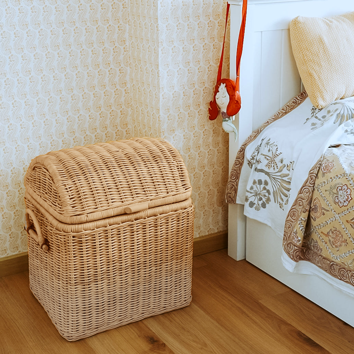 Kids furniture toy trunk treasure chest rattan basket